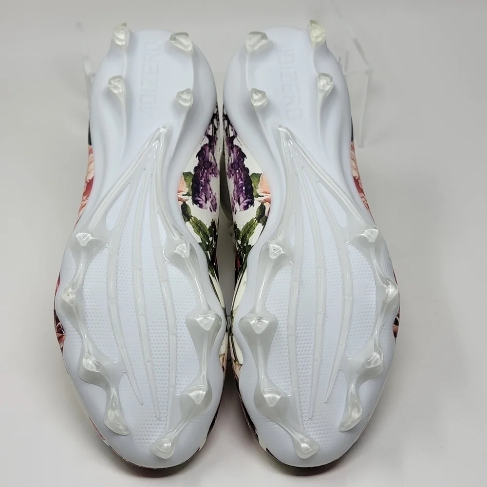 Adidas Adizero Chaos Football Cleats Off White/Gold/Floral Unisex Men 10/Wmns 11